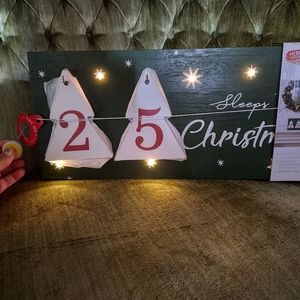 Lighted Count Down Til Christmas Decor